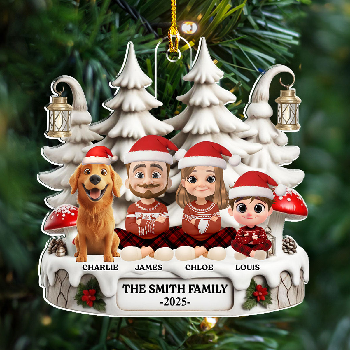 Family With One We Love - Personalized Custom Acrylic Ornament