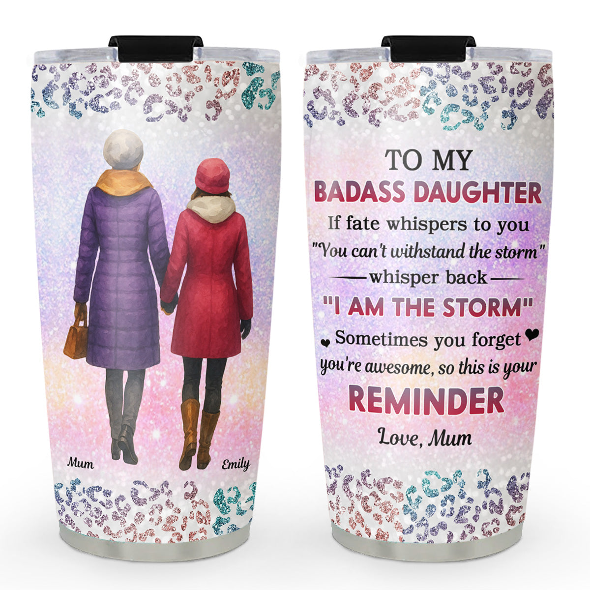 Two Generations One Heart - Personalized Custom Tumbler