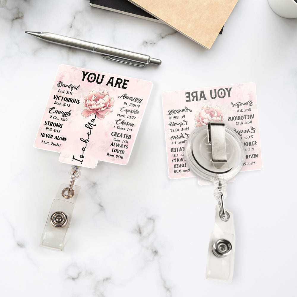 God Says You Are - Personalized Custom Acrylic Badge Reel