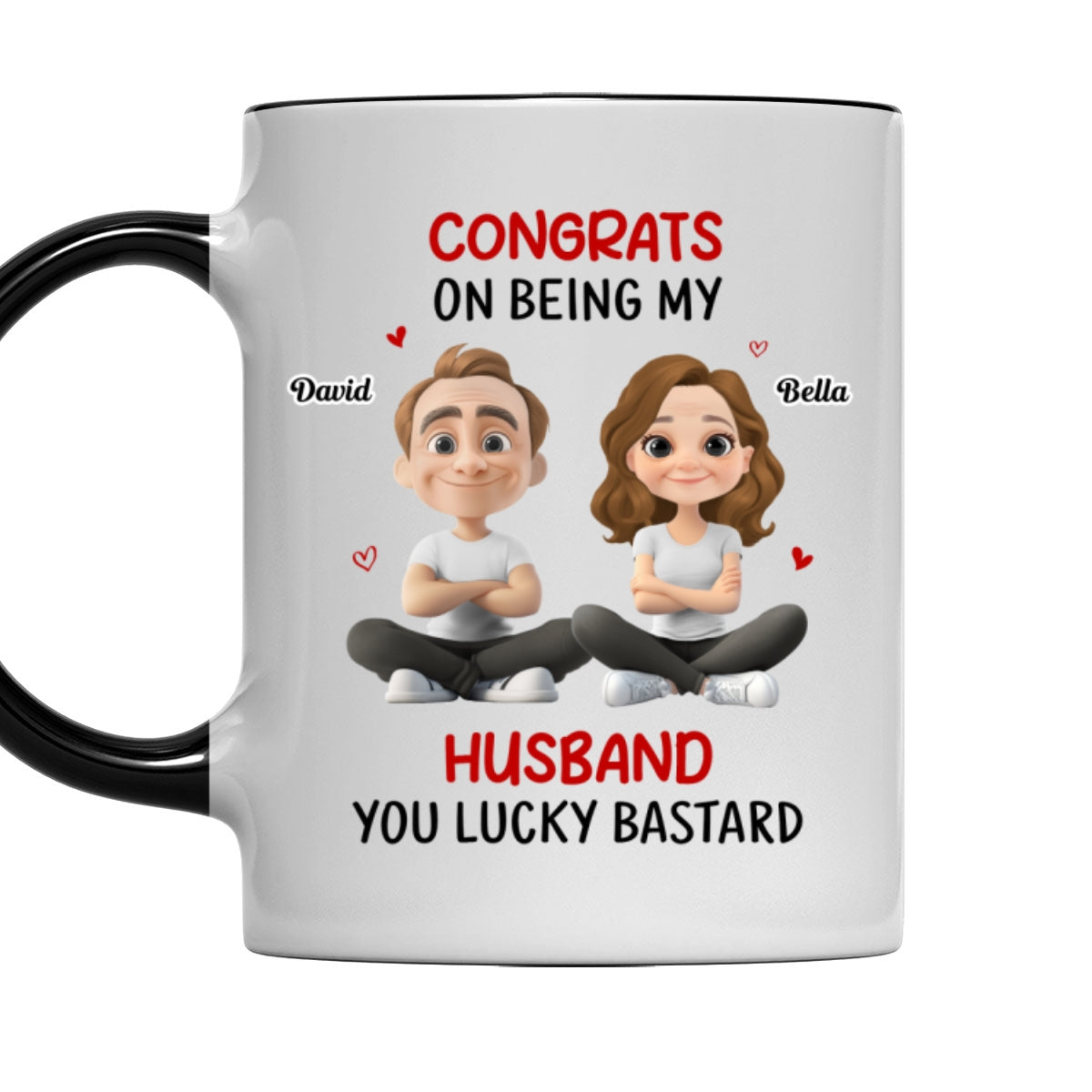 Congrats My Husband - Personalized Custom Accent Mug