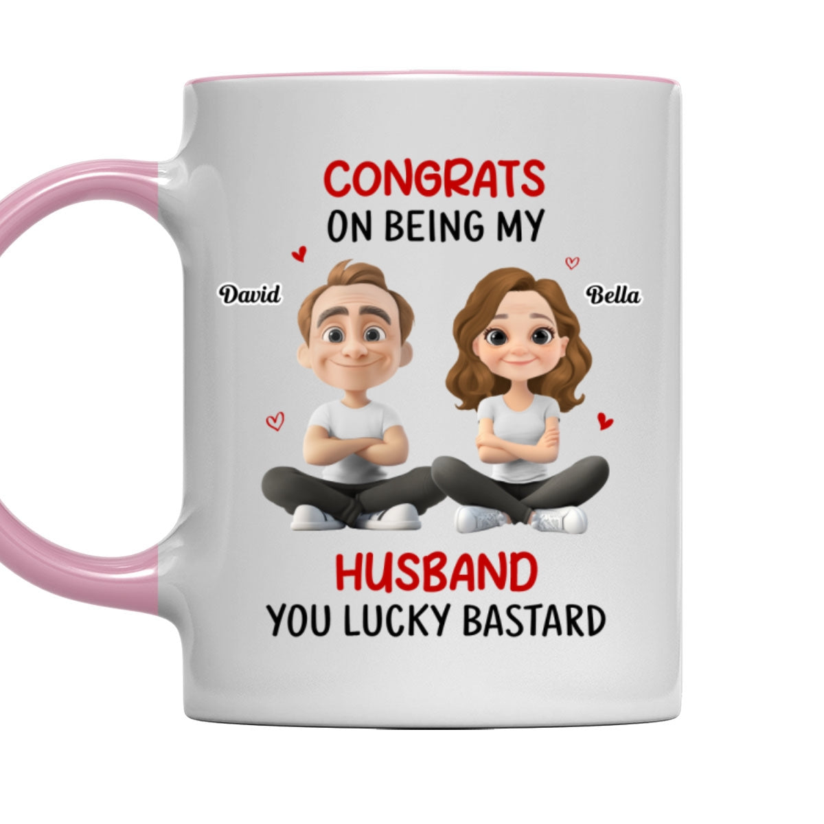 Congrats My Husband - Personalized Custom Accent Mug
