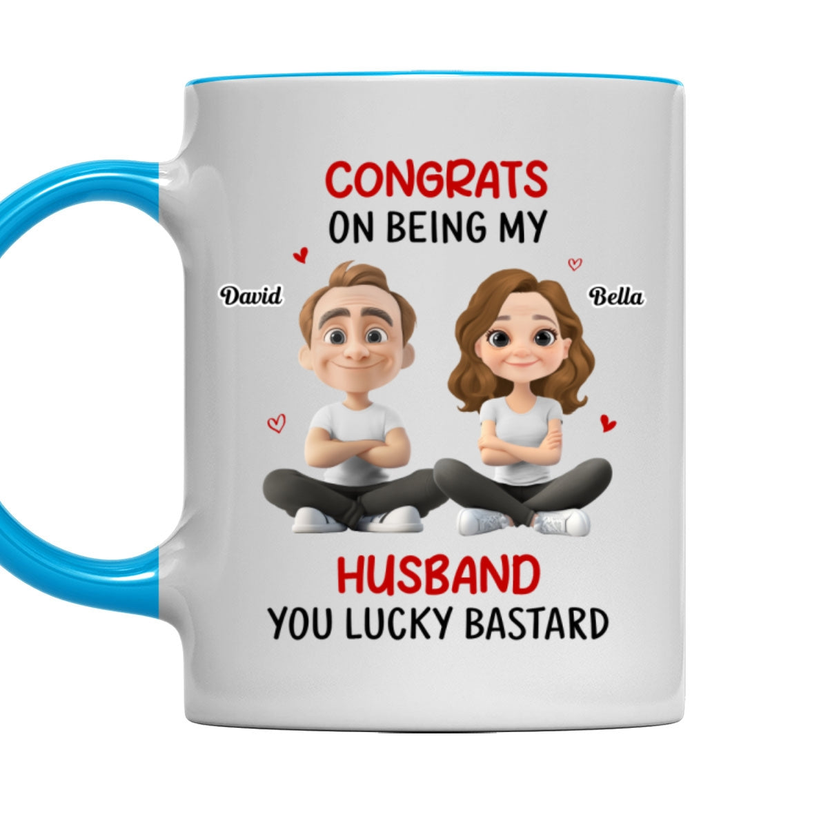 Congrats My Husband - Personalized Custom Accent Mug