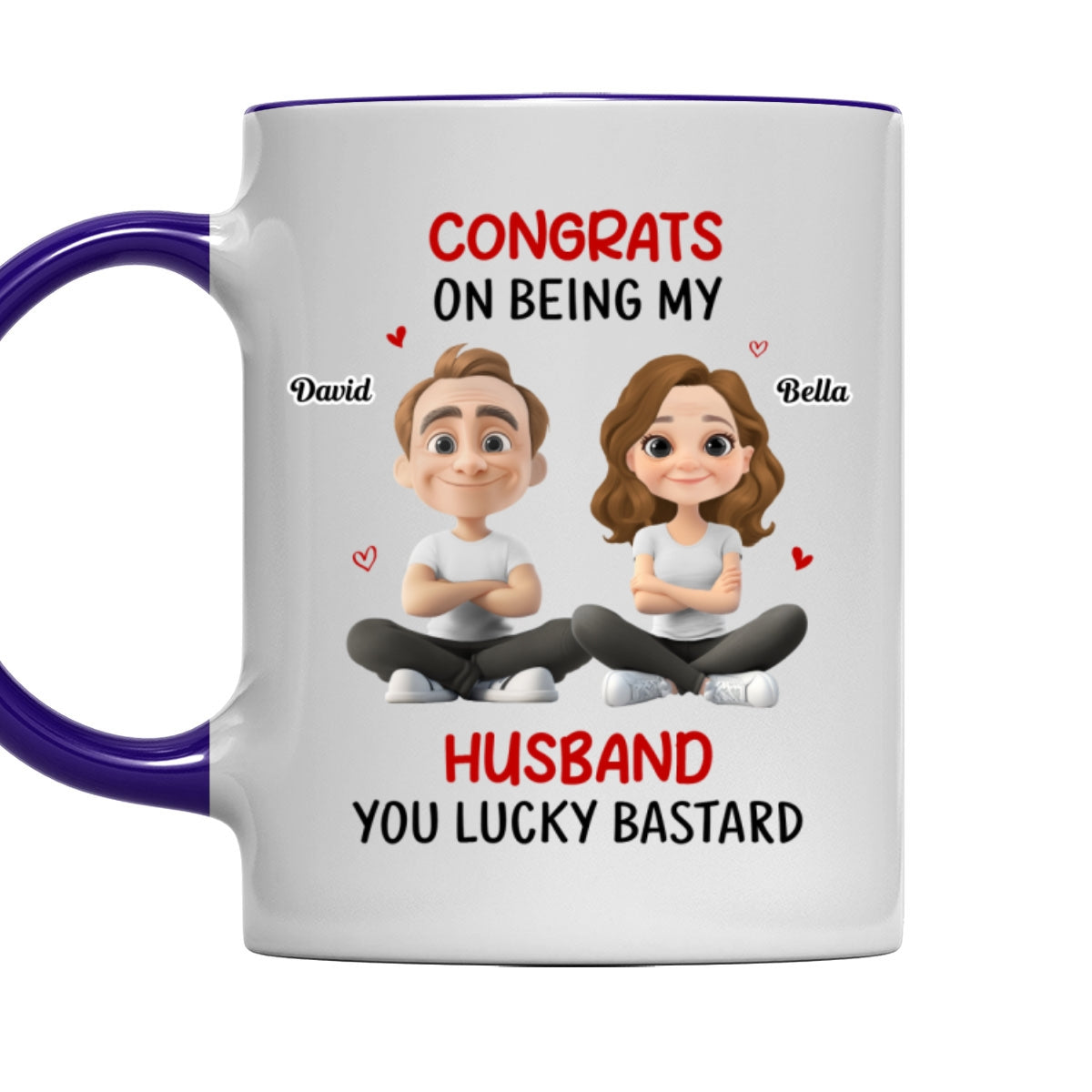 Congrats My Husband - Personalized Custom Accent Mug