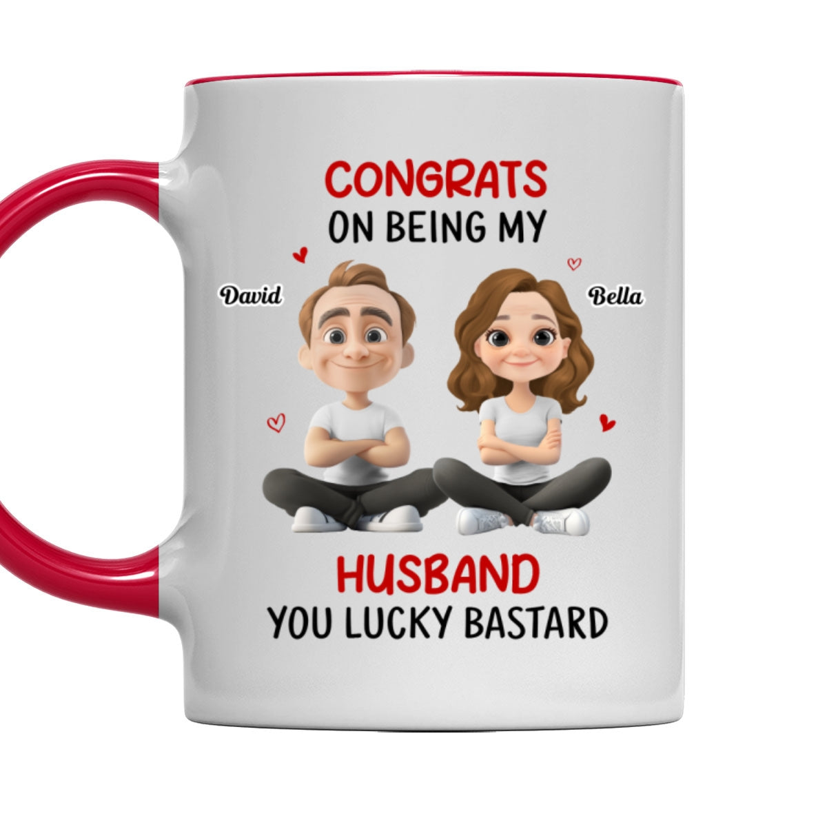 Congrats My Husband - Personalized Custom Accent Mug