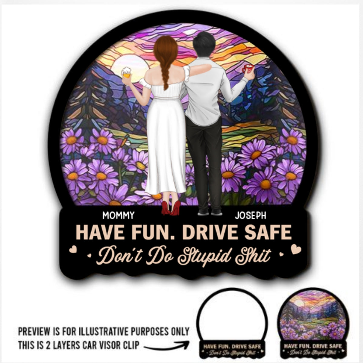 Have Fun Drive Safe Teens - Personalized Custom Car Visor Clip