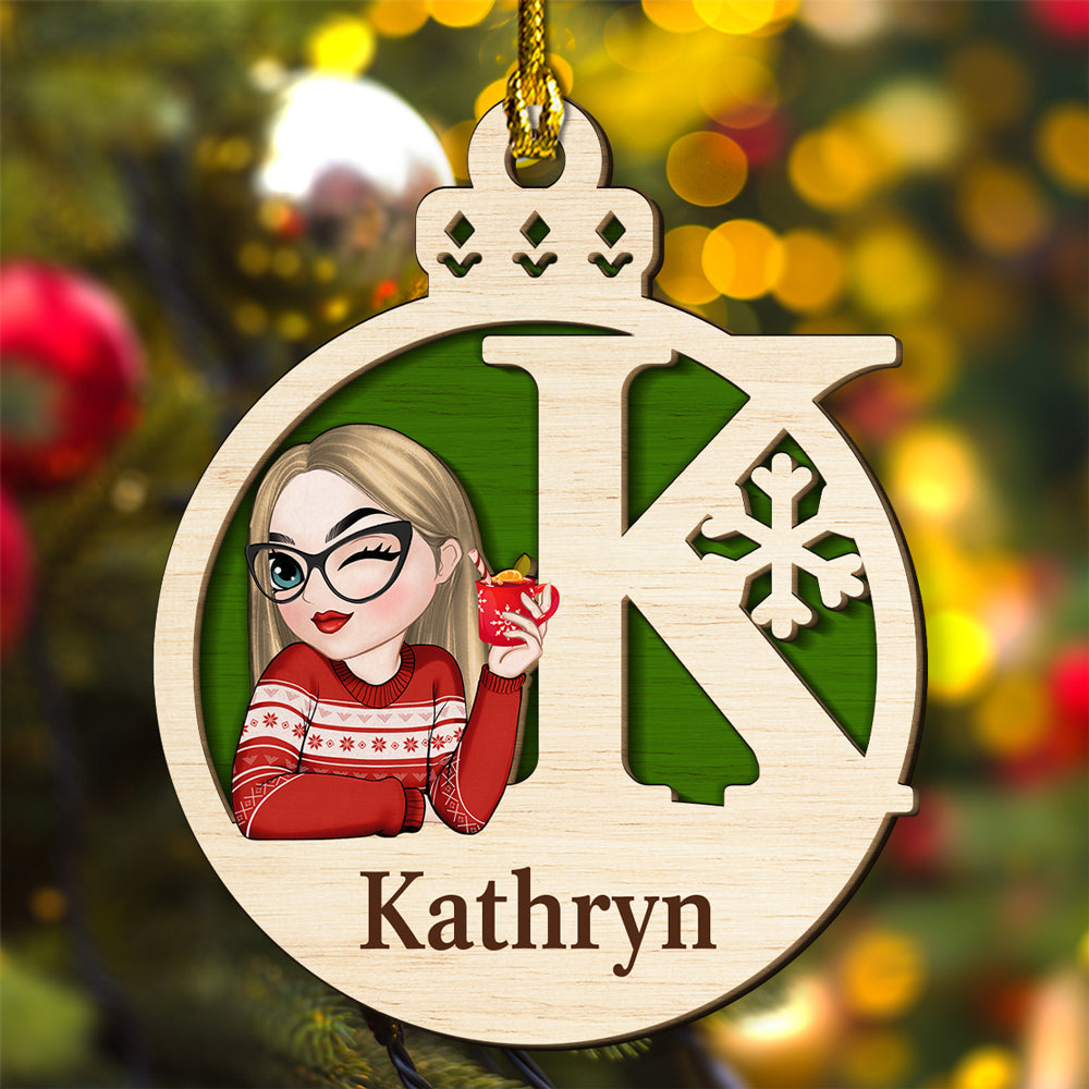 Santa Is Coming - Personalized Custom 2-Layered Wood Ornament