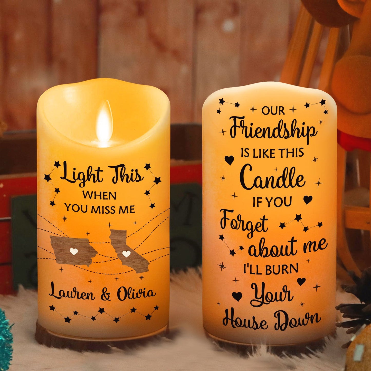 Light This When You Miss Me - Personalized Custom LED Candle
