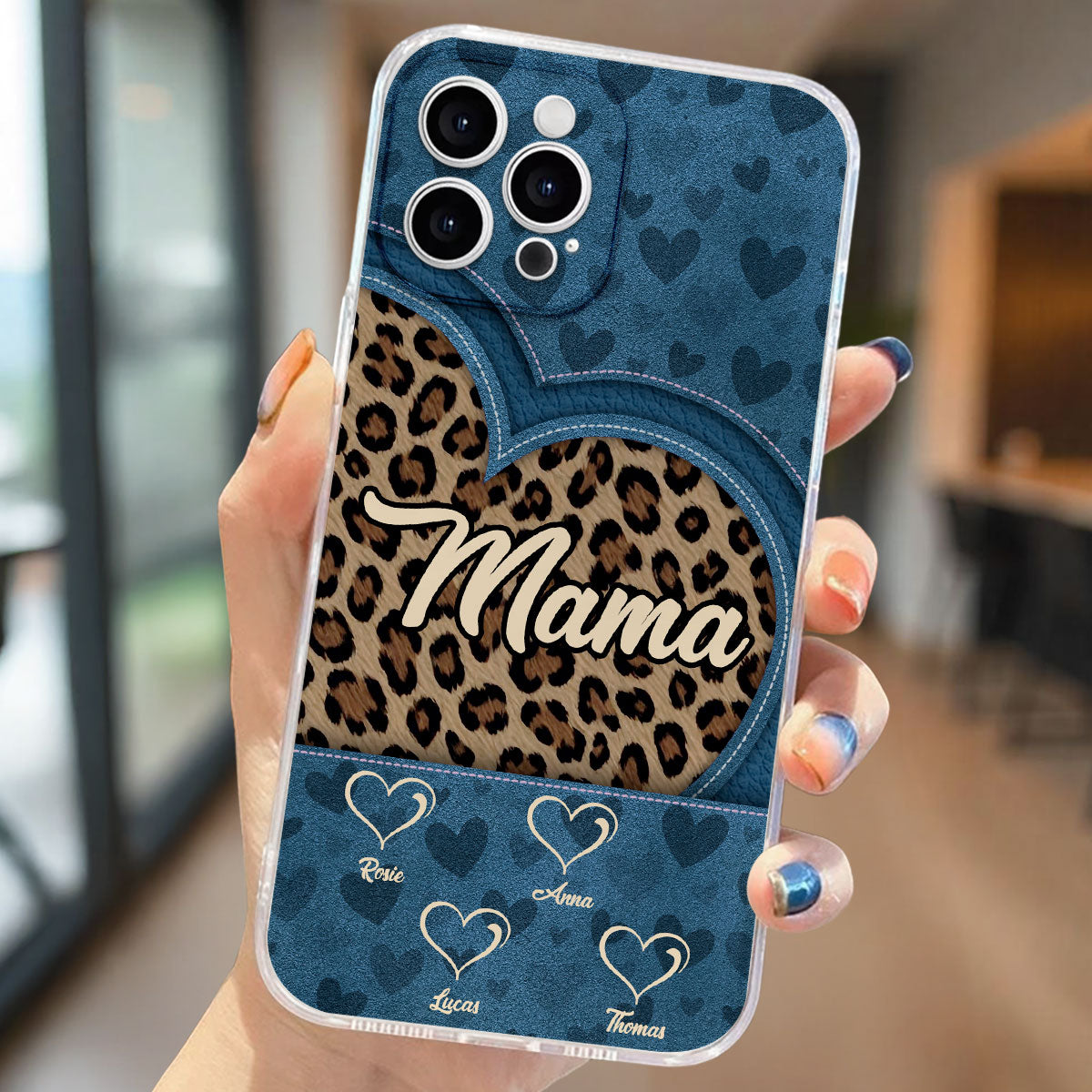 Leopard Heart - Personalized Custom Phone Case
