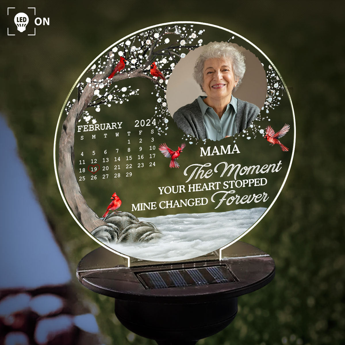 My Heart Changed Forever - Personalized Custom Solar Light