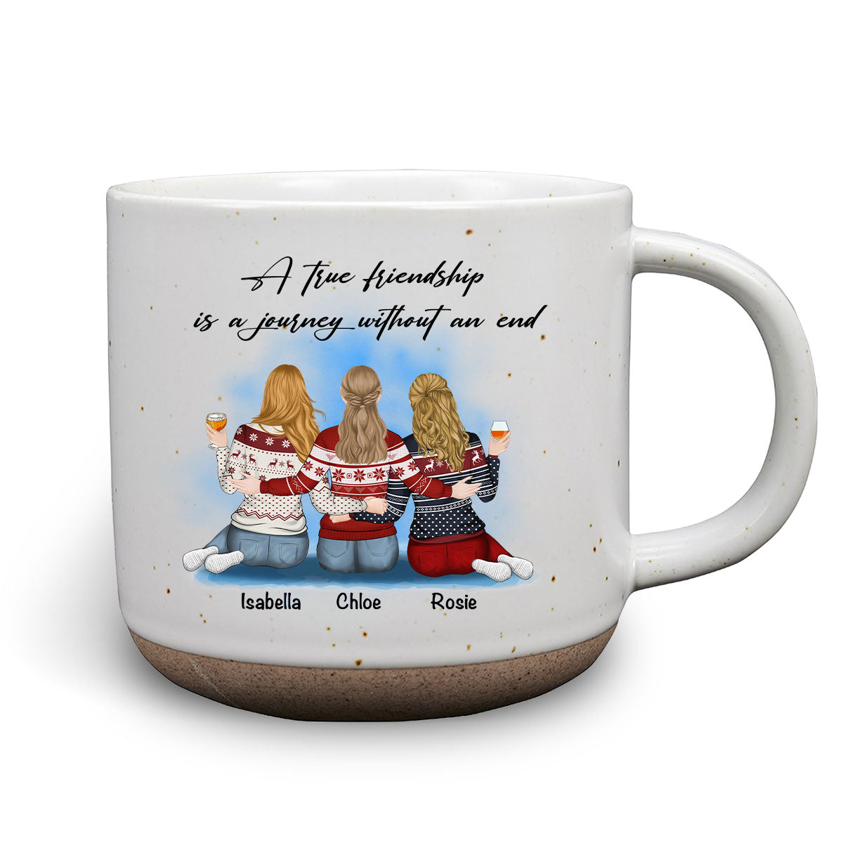 A True Friendship - Personalized Custom Pottery Mug