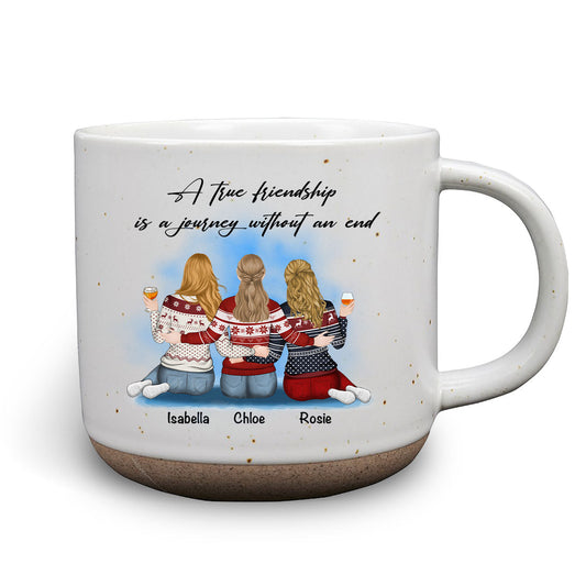 A True Friendship - Personalized Custom Pottery Mug