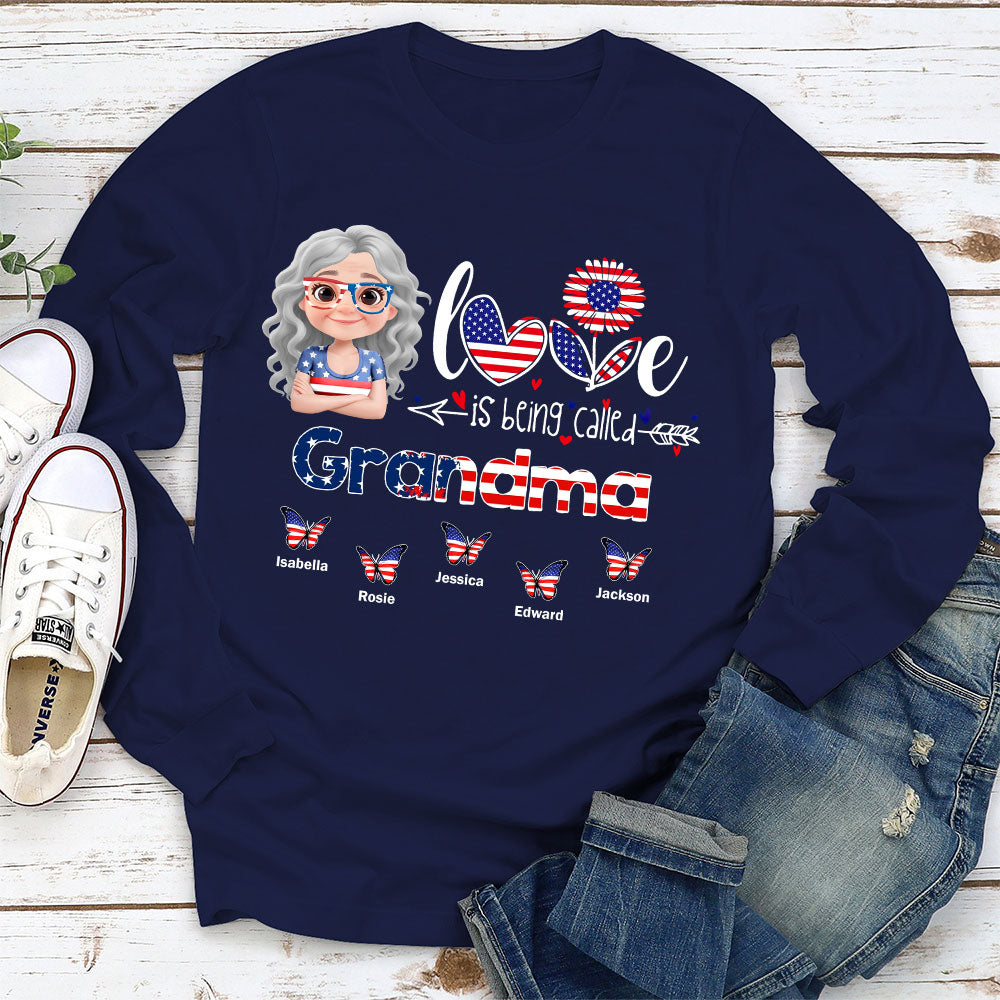 Stars And Stripes Grandma Love - Personalized Custom Shirt
