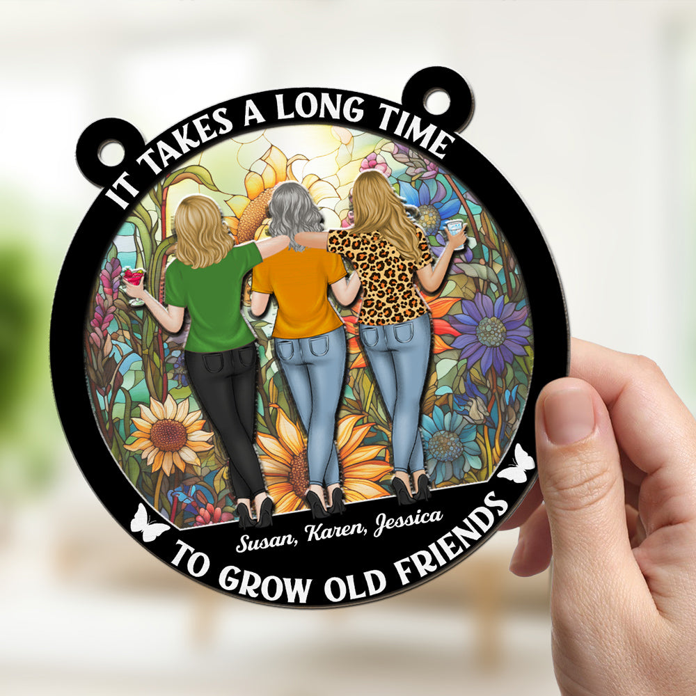 Old Friends - Personalized Custom Suncatcher