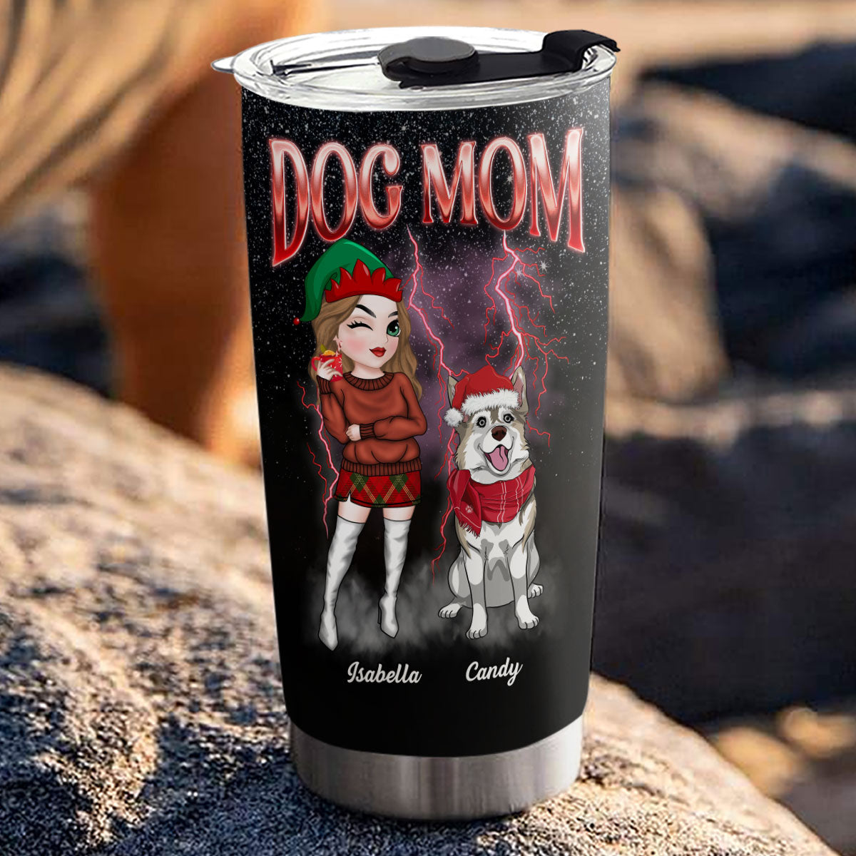Dog Mom Vintage - Personalized Custom Tumbler