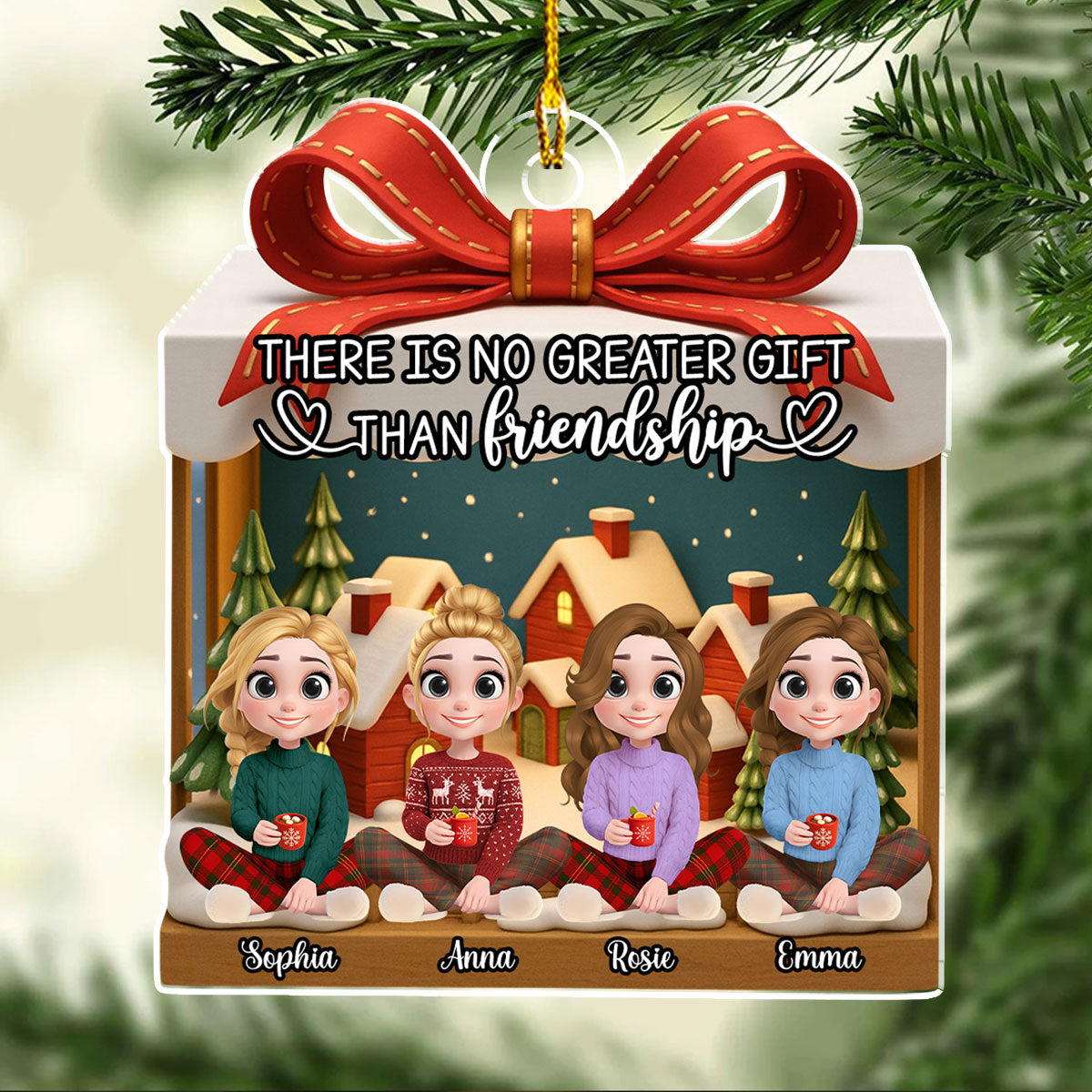 Best Friends Christmas Gift - Personalized Custom Acrylic Ornament