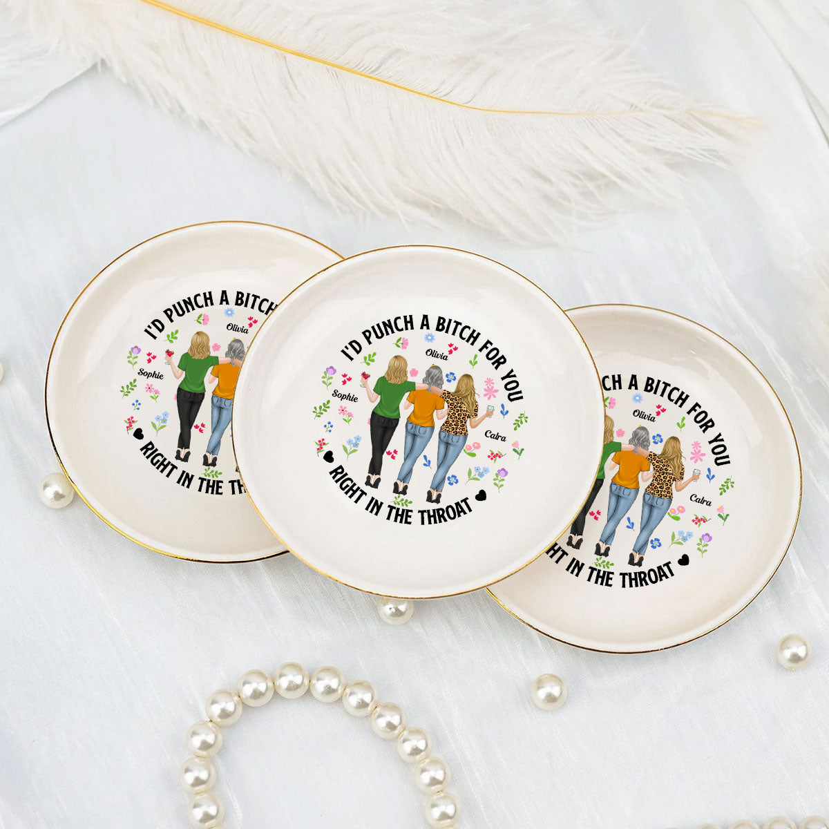 Punch Bitch Besties - Personalized Custom Jewelry Dish