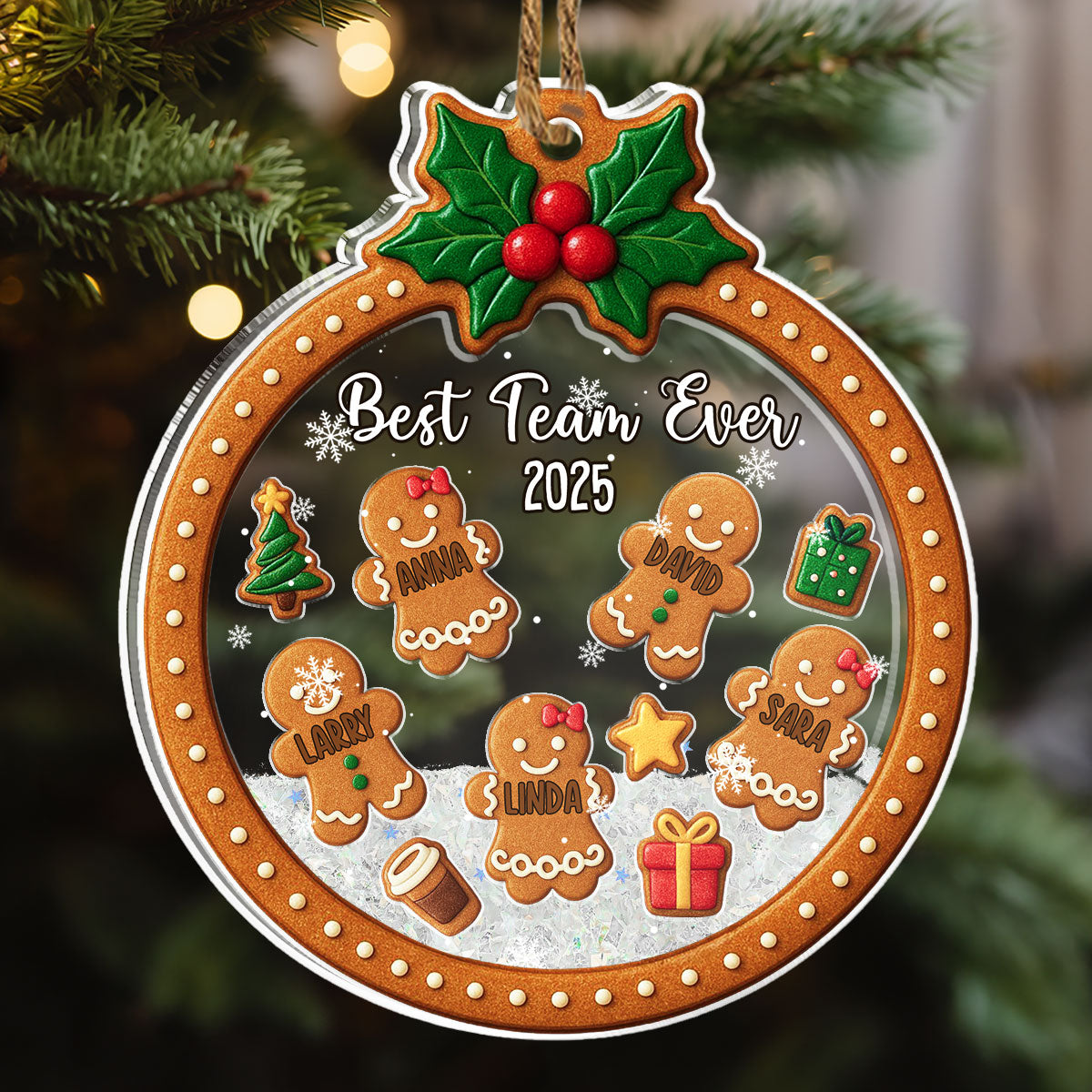 Great Teams Create Great Results - Personalized Custom Acrylic Shaker Ornament