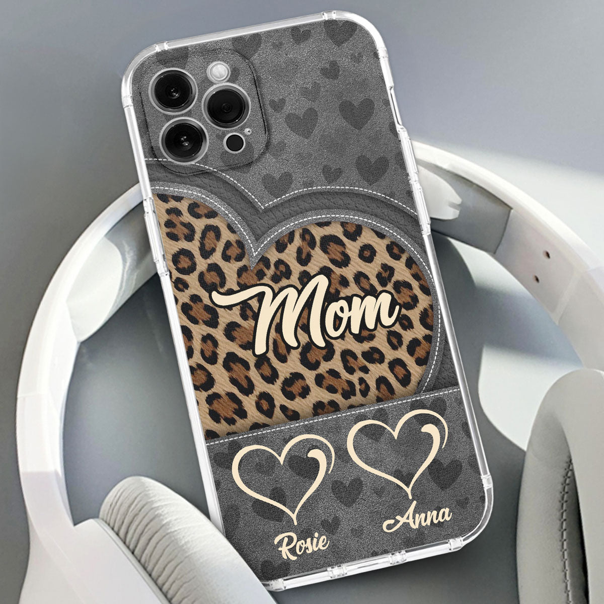 Leopard Heart - Personalized Custom Phone Case