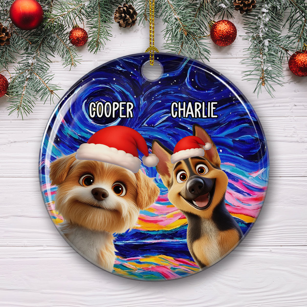 Holy Night - Personalized Custom Ceramic Ornament