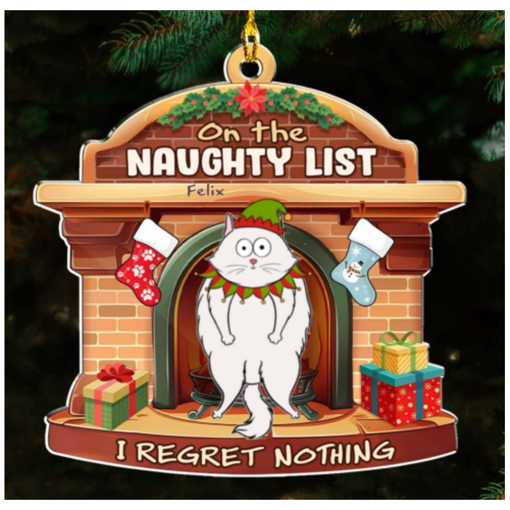 Naughty List - Personalized Custom Acrylic Ornament