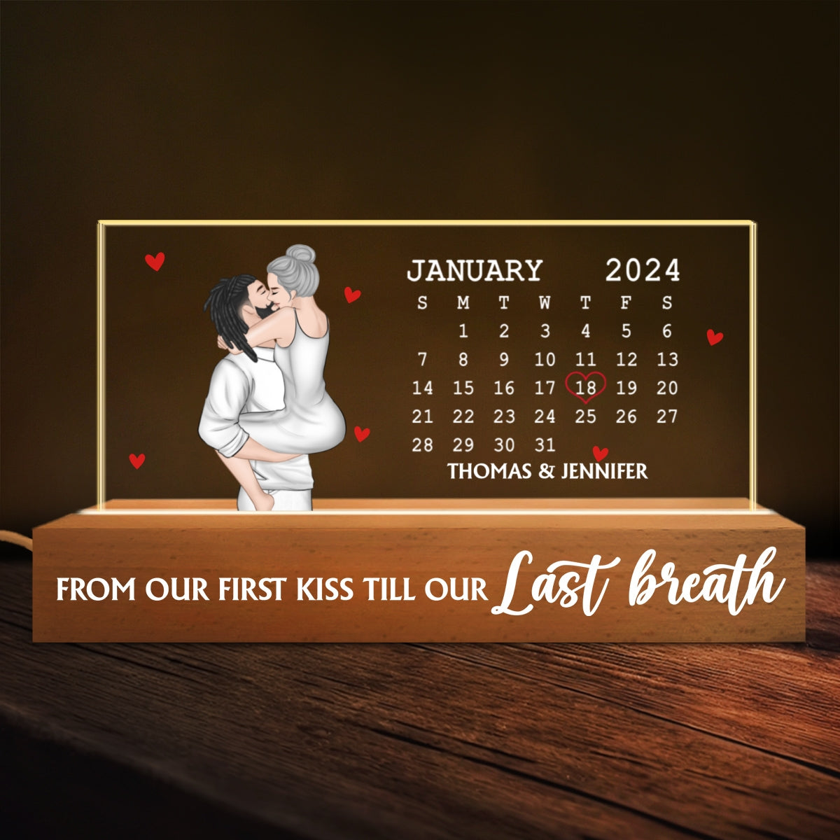 Needs You Till The End - Personalized Custom Acrylic 3D LED Night Light