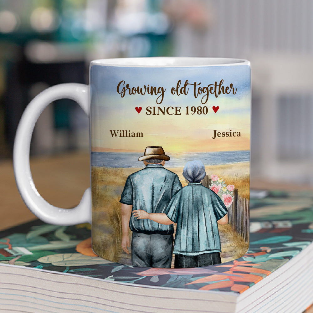 Growing Old Together - Personalized Custom Coffee Mug