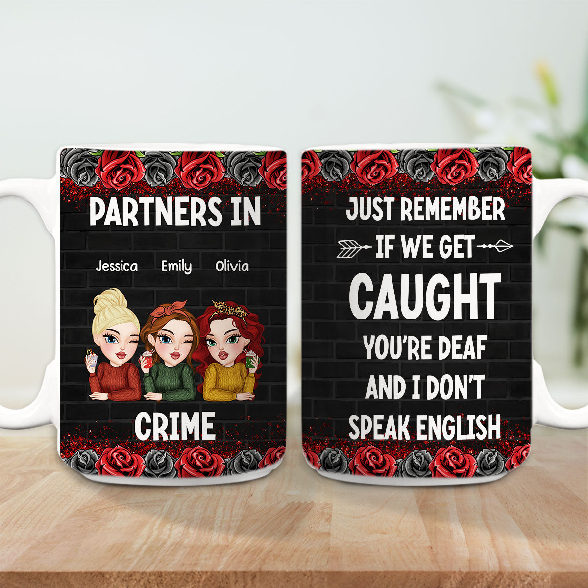 Partners In Crime  - Personalized Custom Coffee Mug