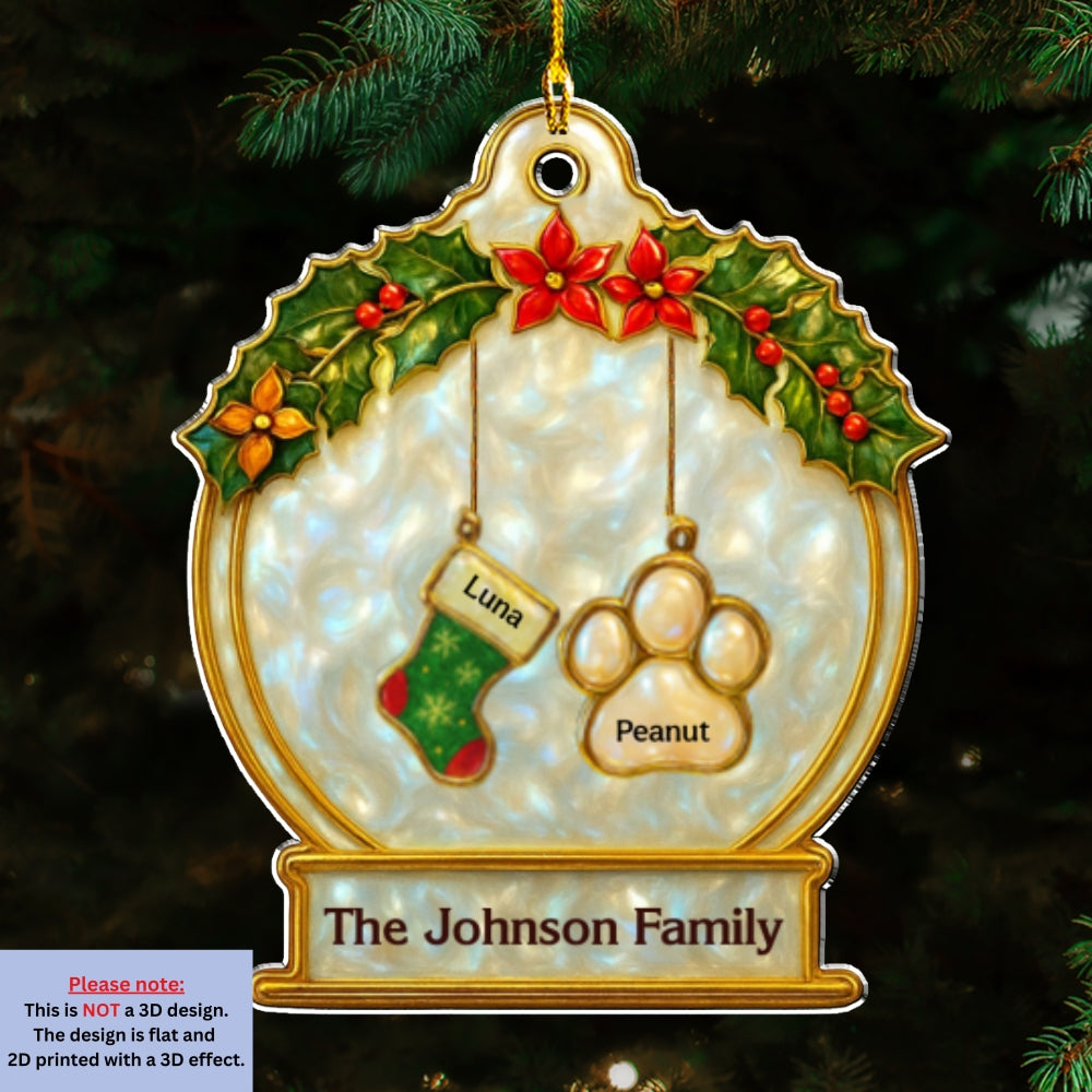 Family Stockings - Personalized Custom Acrylic Ornament