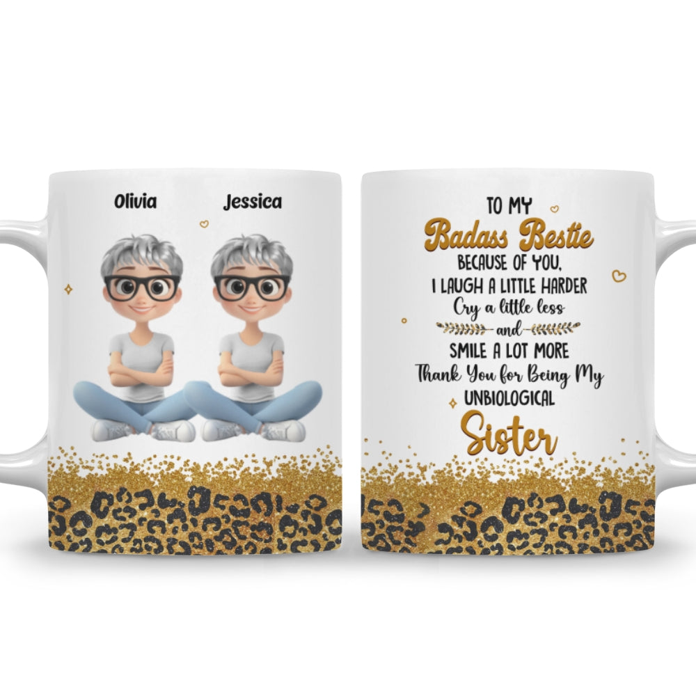I Laugh A Little Harder Because Of You - Personalized Custom Mug