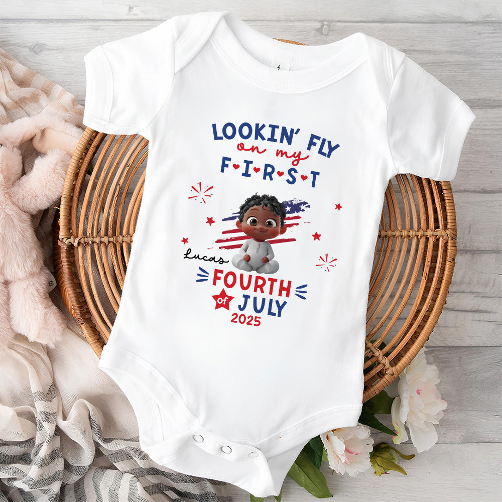 My First 4th July - Personalized Custom Baby Onesie