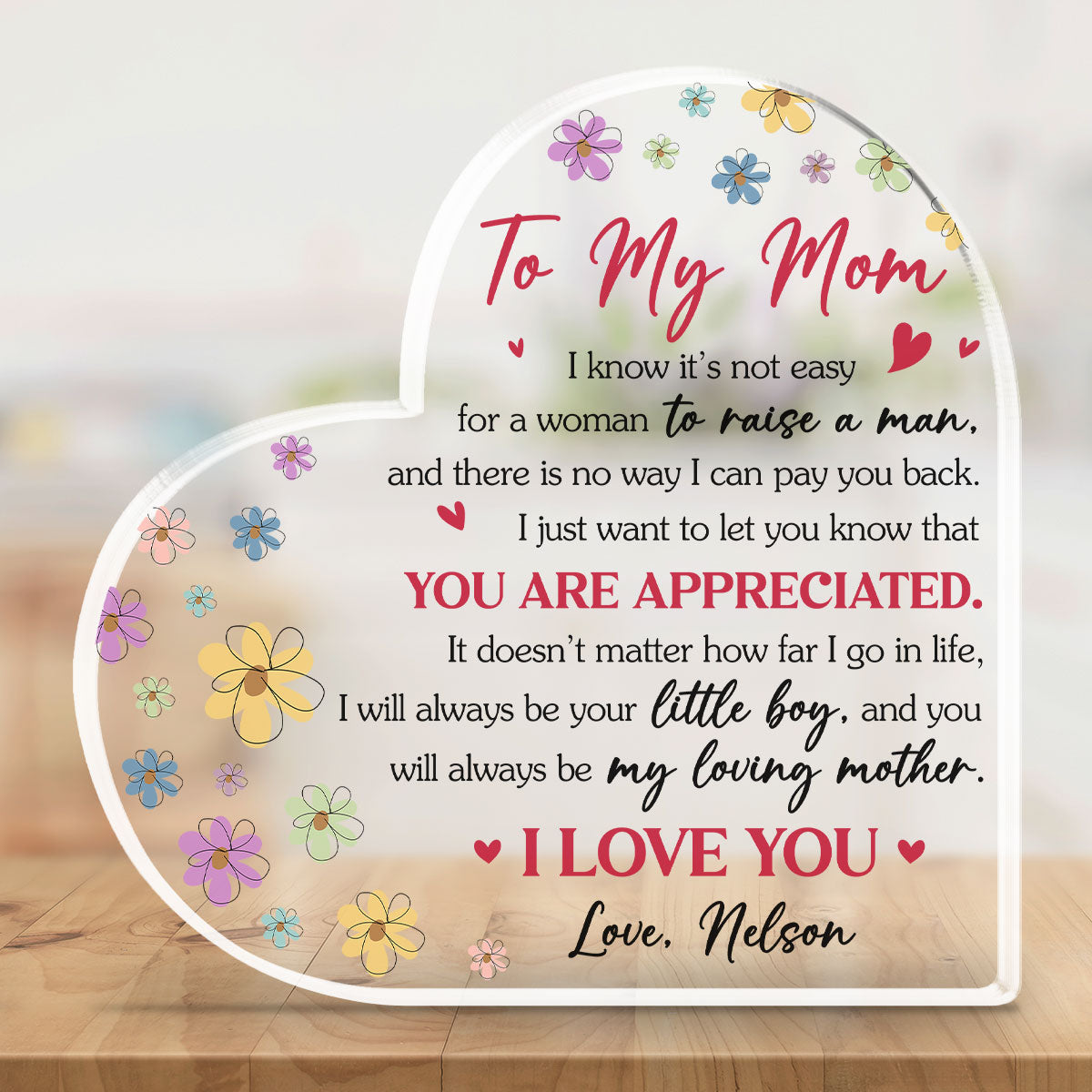 You Are Always My Loving Mom - Personalized Custom Acrylic Plaque