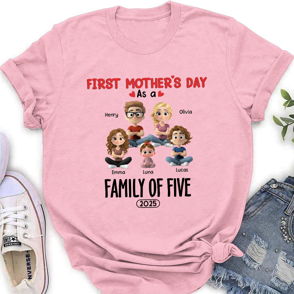 Family Of Three - Personalized Custom T-shirt And Onesie