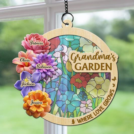 Family Garden - Personalized Custom Suncatcher