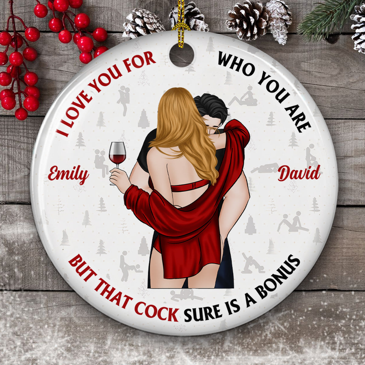 I Love You For Who You Are  - Personalized Custom Ceramic Ornament