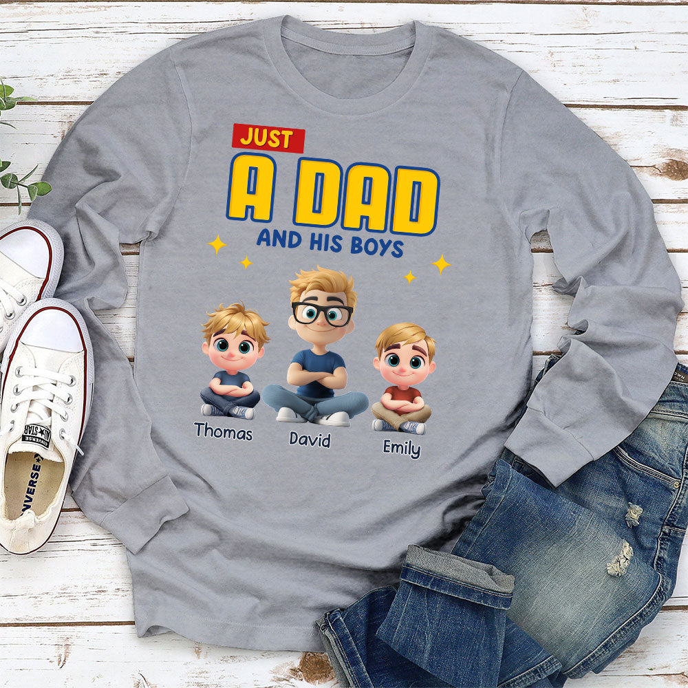 Just A Dad - Personalized Custom Shirt