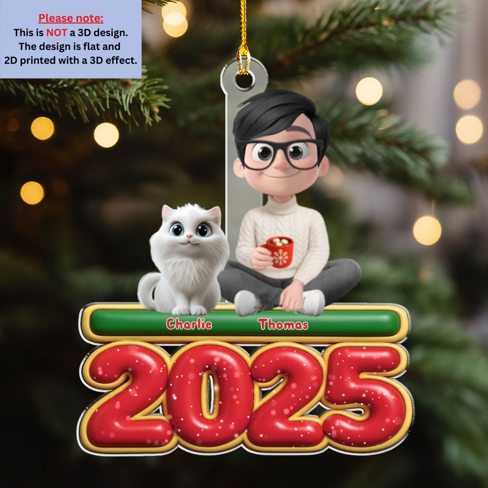 Me And My Cats - Personalized Custom Acrylic Ornament
