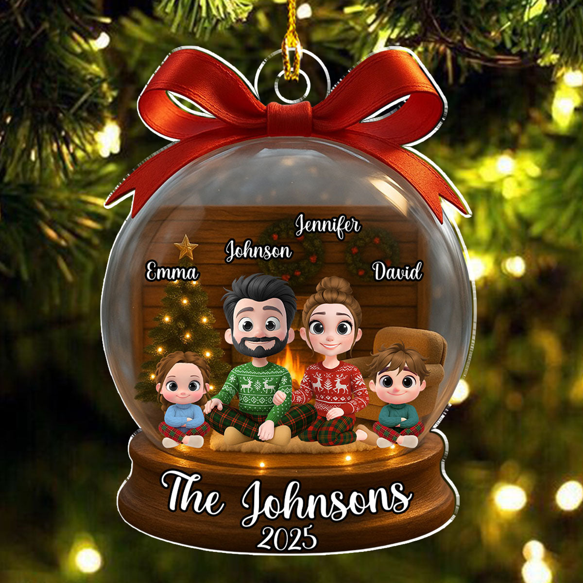 Family Gathering - Personalized Custom Acrylic Ornament