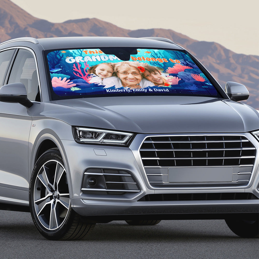 Grandma Turtle Photo - Personalized Custom Car Sunshade