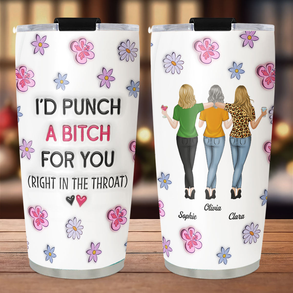 Punch Bitch - Personalized Custom 3D Inflated Effect Tumbler