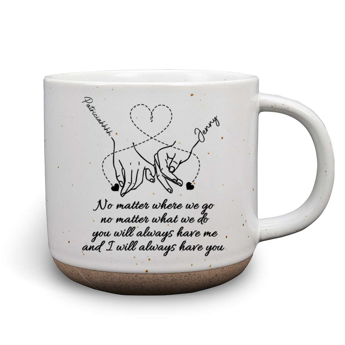 Forever Friends, Forever Young  - Personalized Custom Pottery Mug