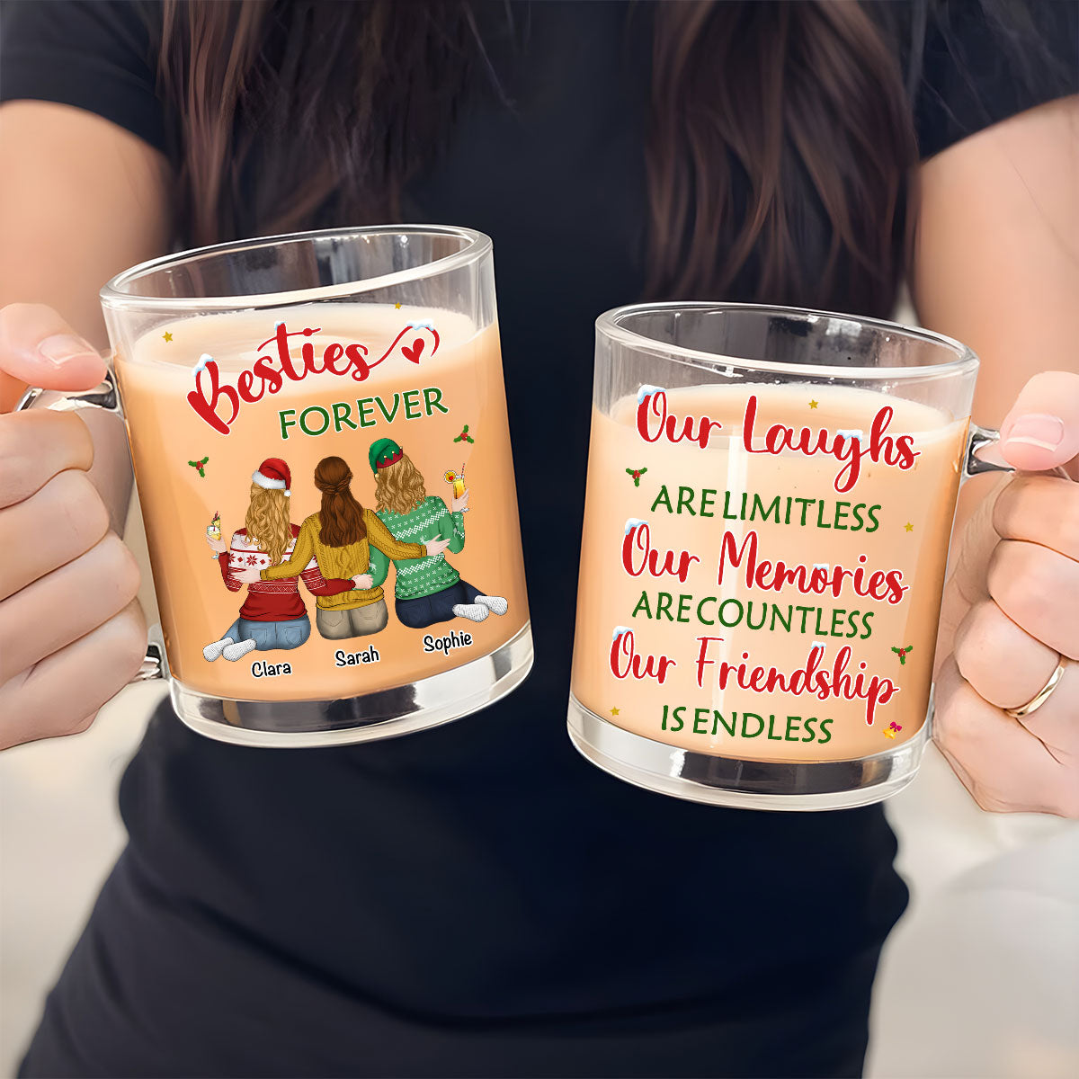 Our Friendship - Personalized Custom Glass Mug