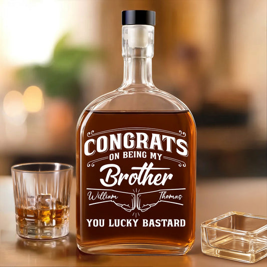 You Are So Lucky - Personalized Custom Spirits Decanter