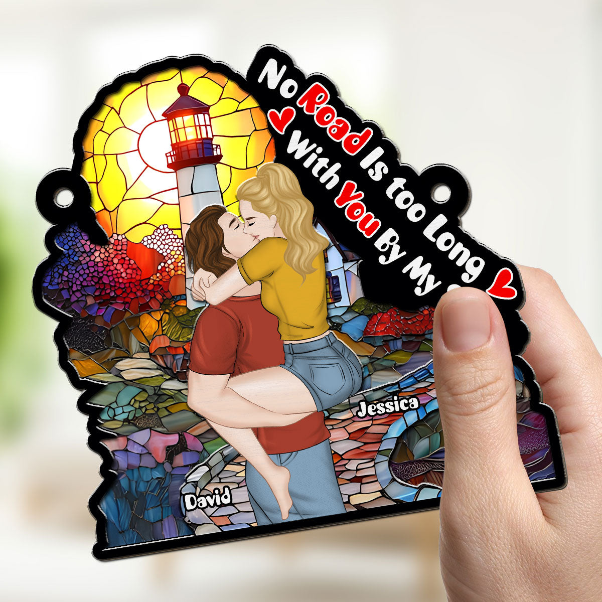 Road To Love - Personalized Custom Suncatcher