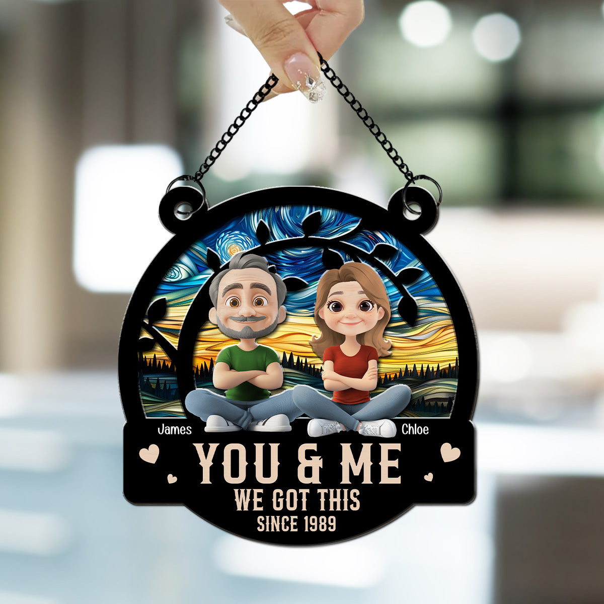 Together Forever - Personalized Custom Suncatcher