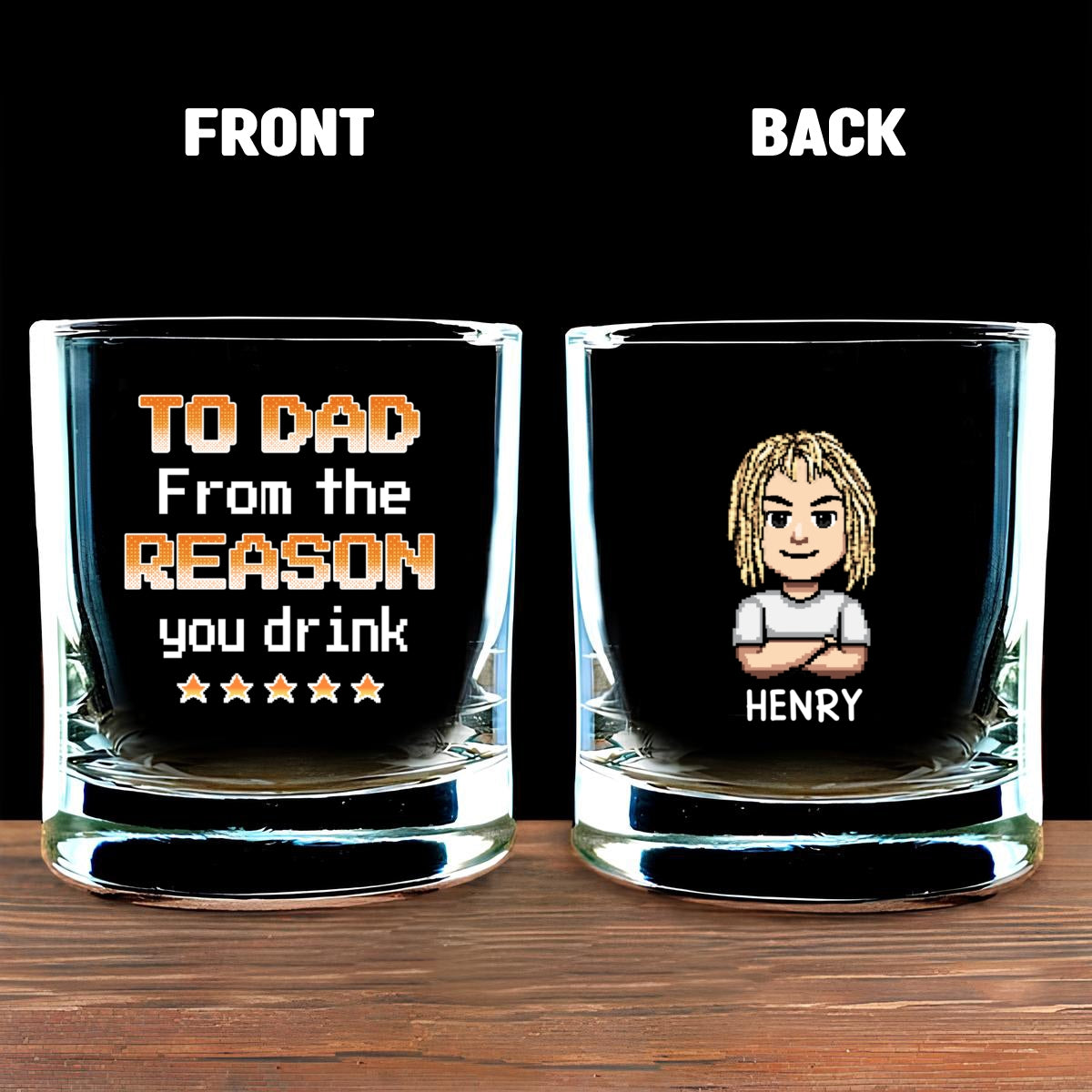 Reason You Drink - Personalized Custom Whiskey Glass