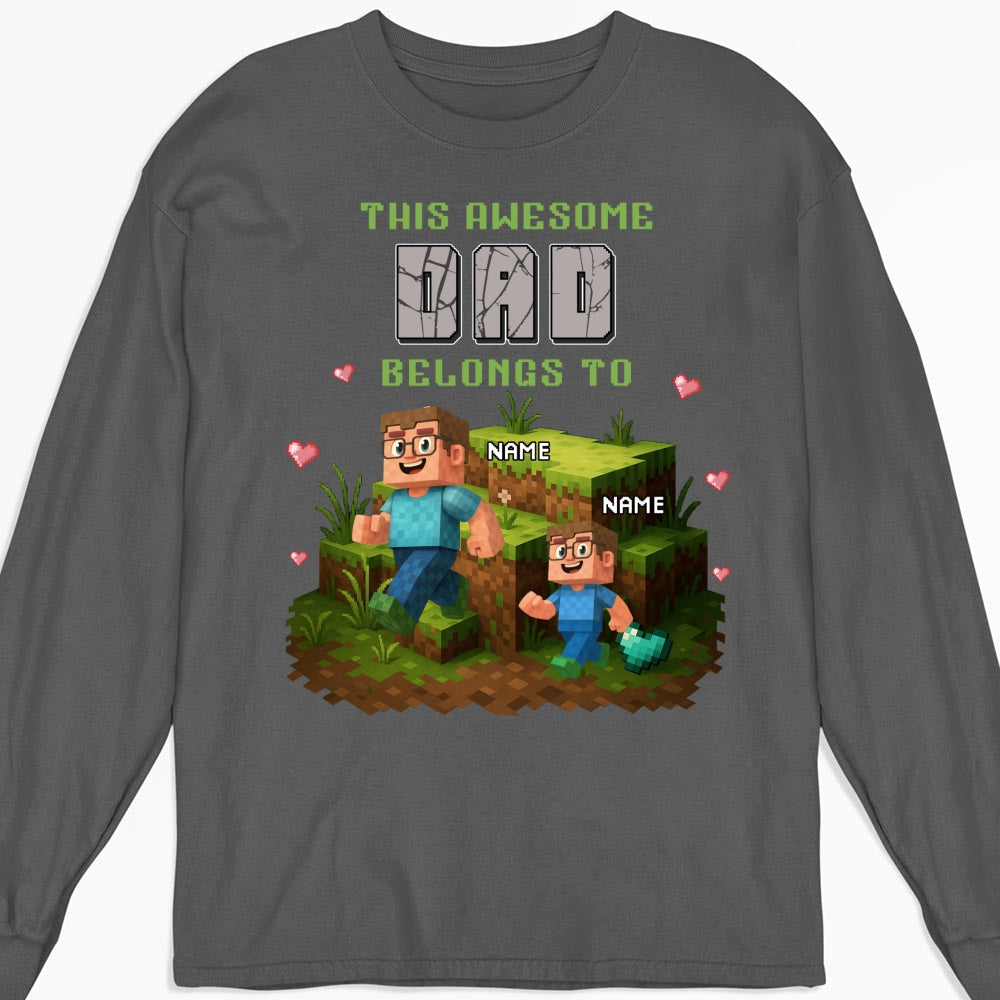 Dad Blocky Quest - Personalized Custom Shirt