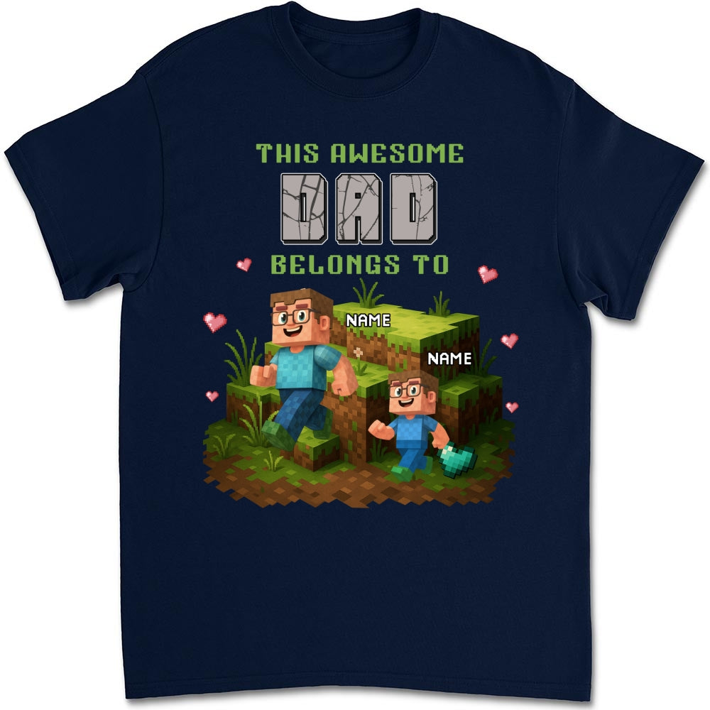 Dad Blocky Quest - Personalized Custom Shirt