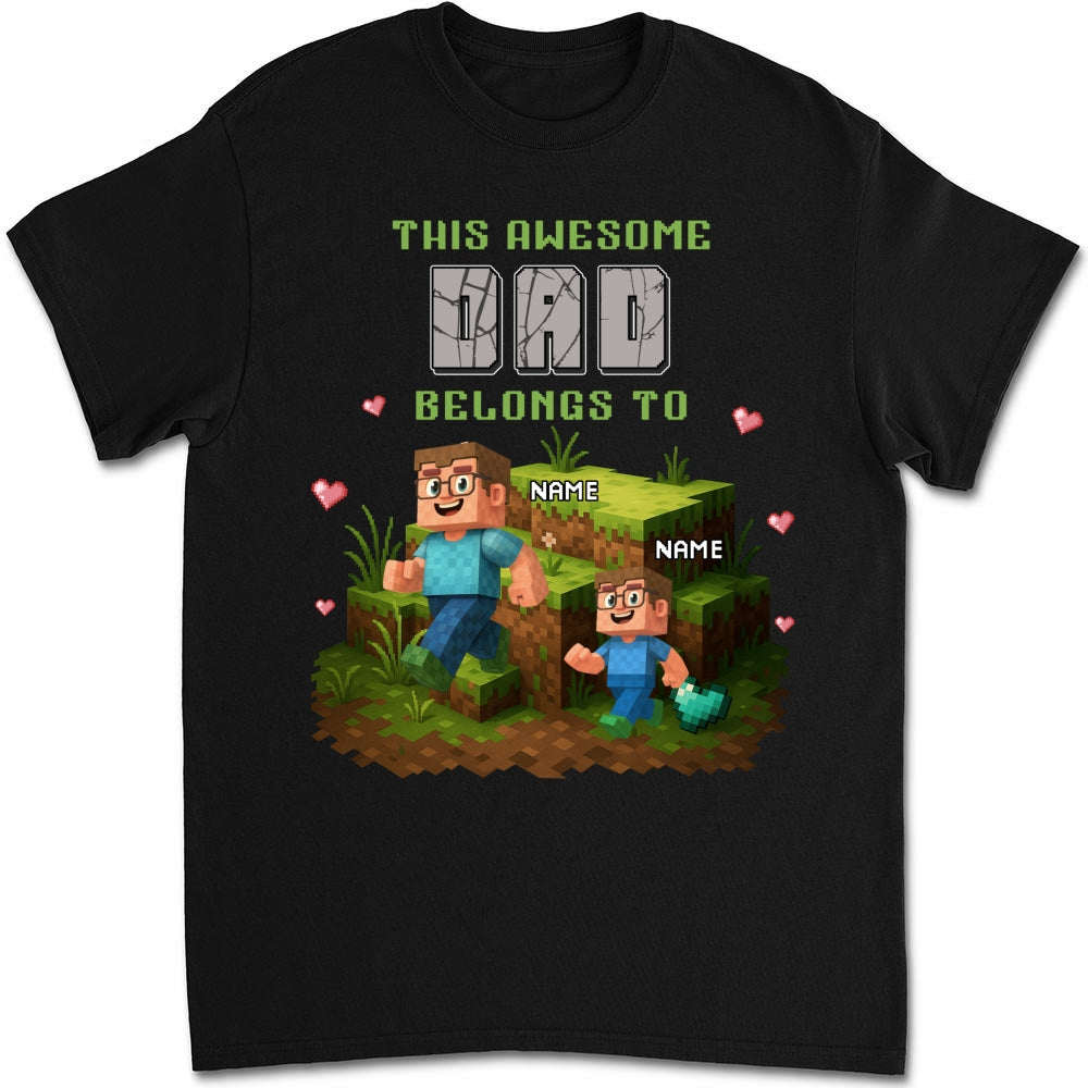 Dad Blocky Quest - Personalized Custom Shirt