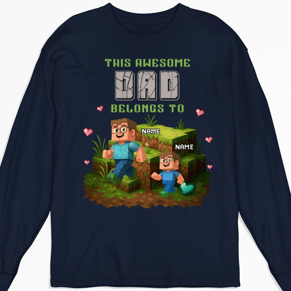 Dad Blocky Quest - Personalized Custom Shirt