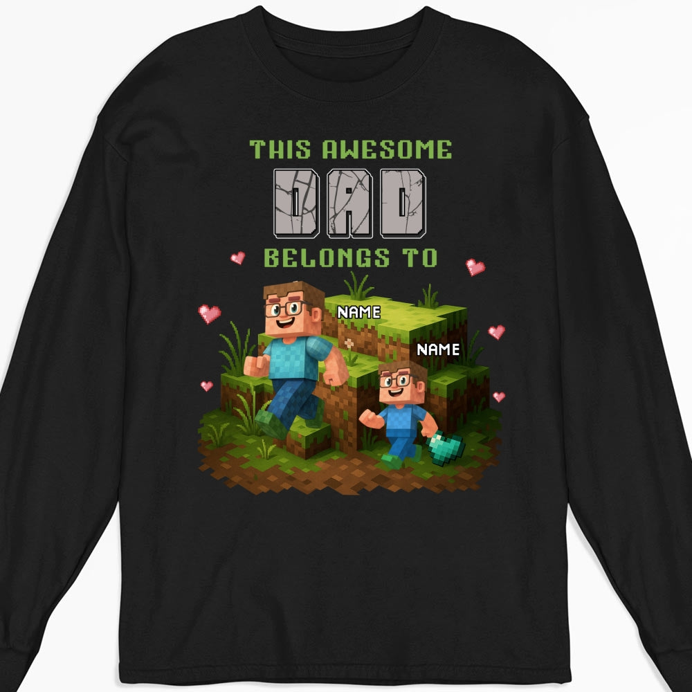 Dad Blocky Quest - Personalized Custom Shirt